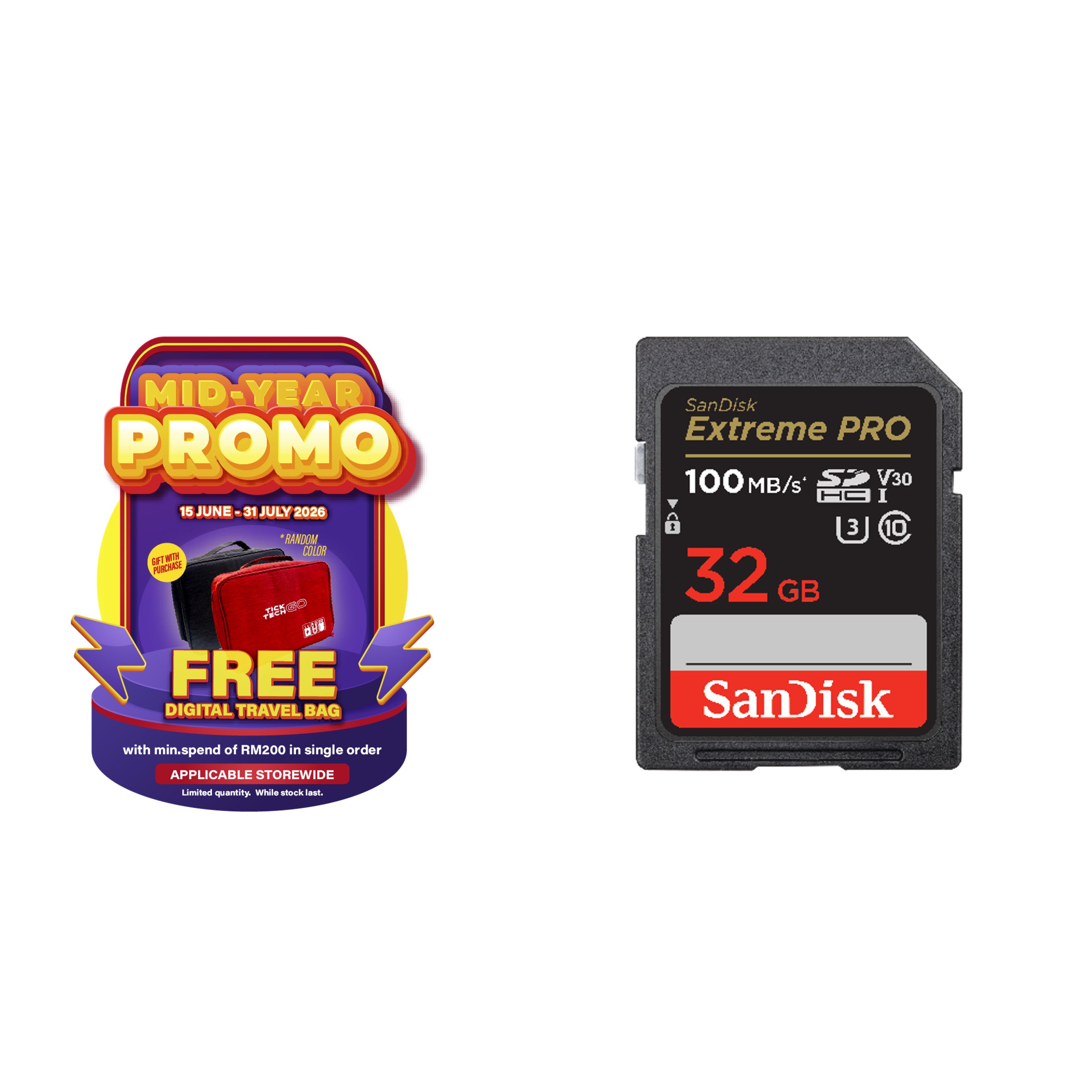 SanDisk Extreme Pro SDHC/SDXC 100MB/s - 200MB/s Class 10 UHS-I U3 V30 4K UHD Memory Card-Data Storage-futuromic